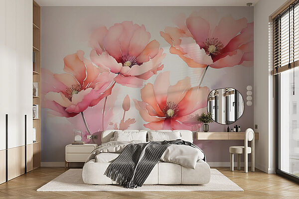 Peinture de fleurs sur fond blanc Peinture de fleurs sur fond blanc