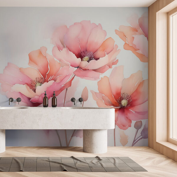Peinture de fleurs sur fond blanc Peinture de fleurs sur fond blanc