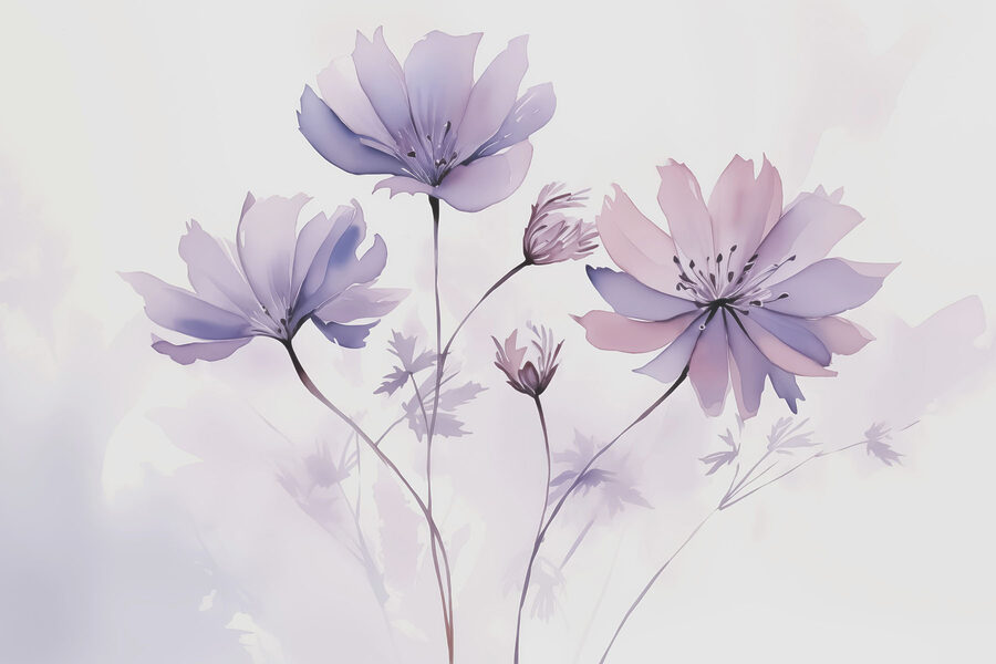 Groupe de fleurs violettes