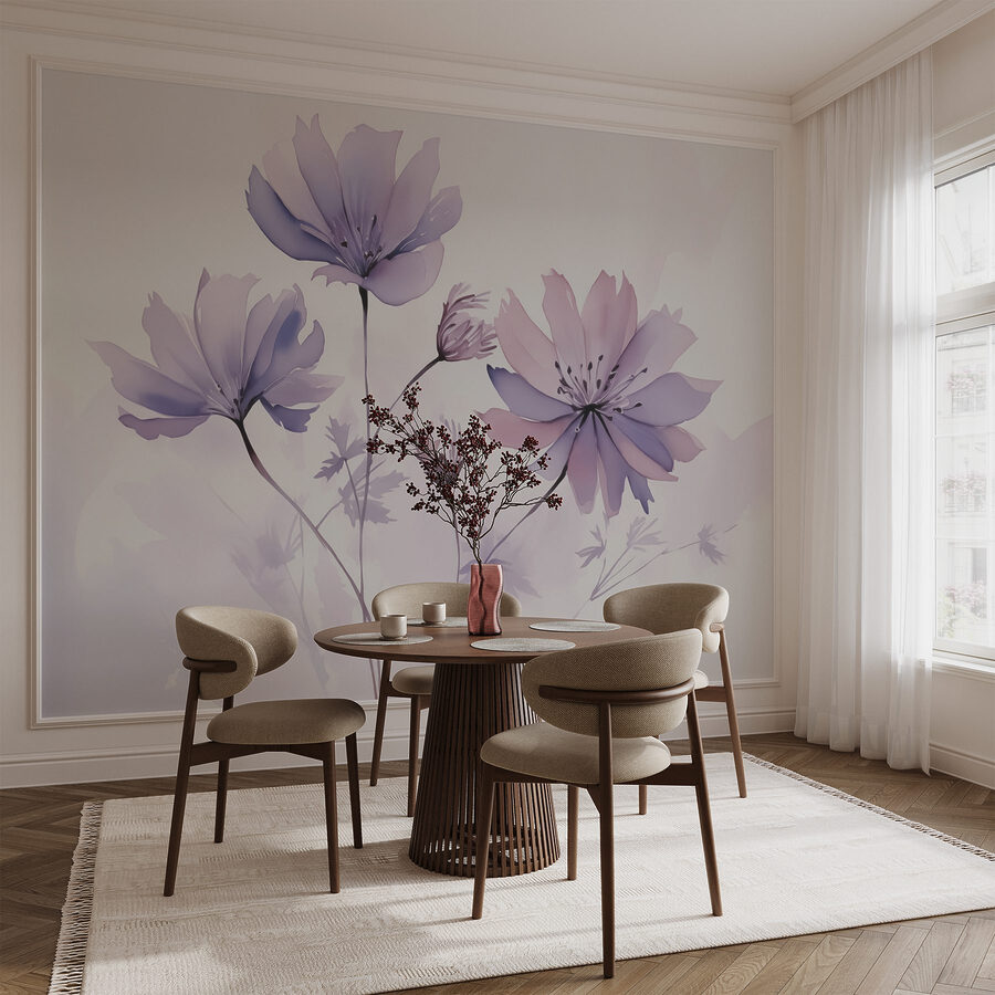 Groupe de fleurs violettes