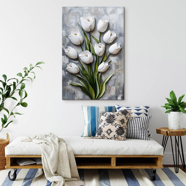 Peinture de tulipes blanches Peinture de tulipes blanches