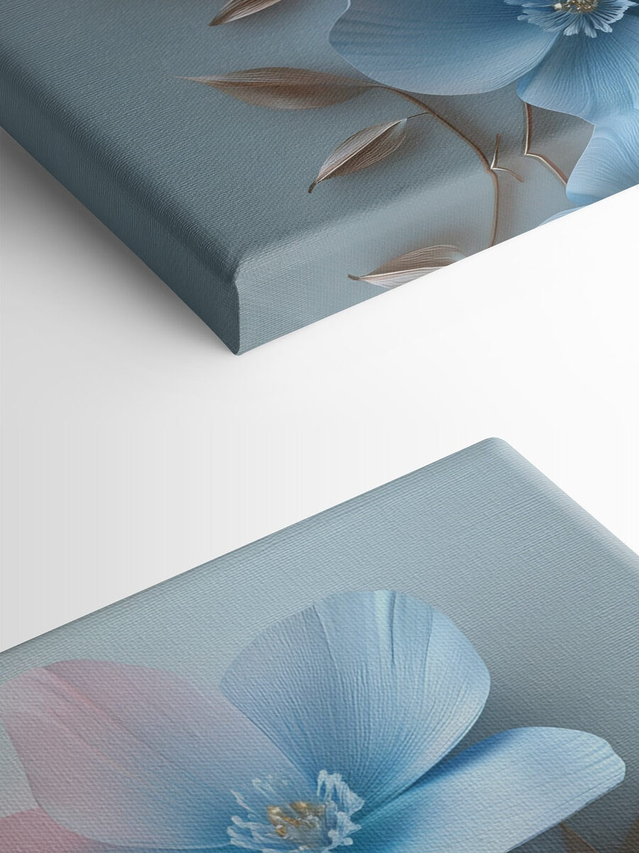 Groupe de fleurs sur une surface blanche