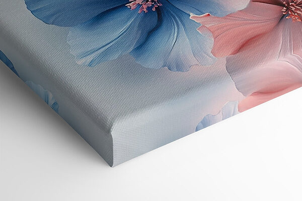 Groupe de fleurs bleues et roses Groupe de fleurs bleues et roses