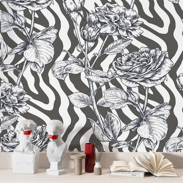 Dessin de roses en noir et blanc Dessin de roses en noir et blanc