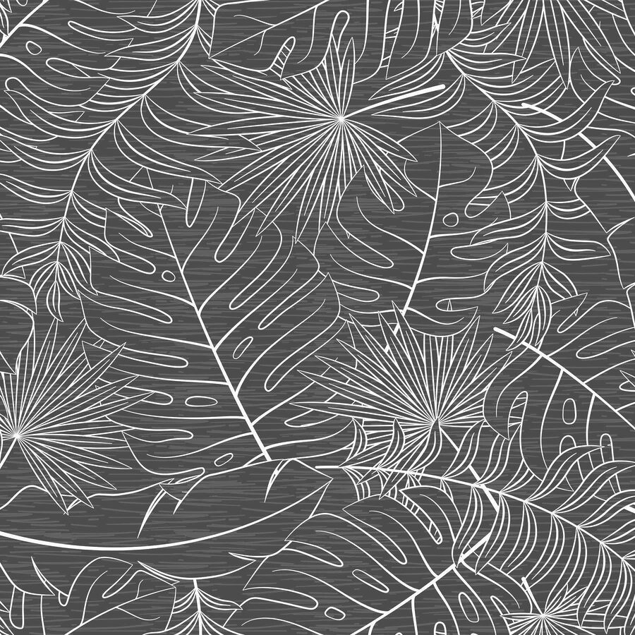 Motif de feuilles sur fond gris Motif de feuilles sur fond gris