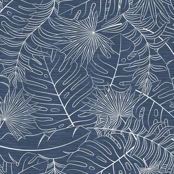 Motif de feuilles sur fond bleu Motif de feuilles sur fond bleu