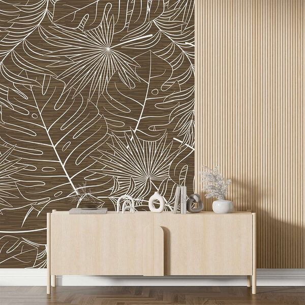 Motif floral marron et blanc Motif floral marron et blanc