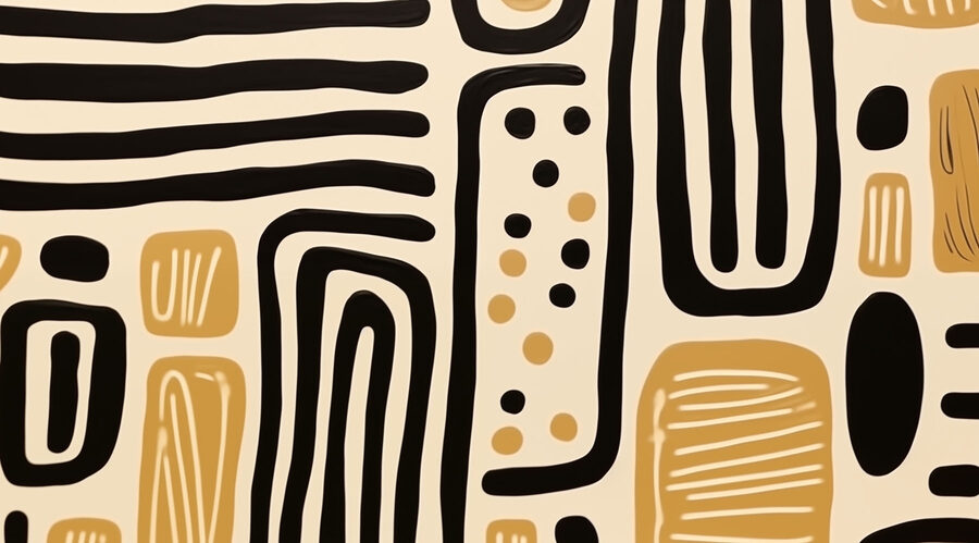 Motifs artistiques dans des tons chauds