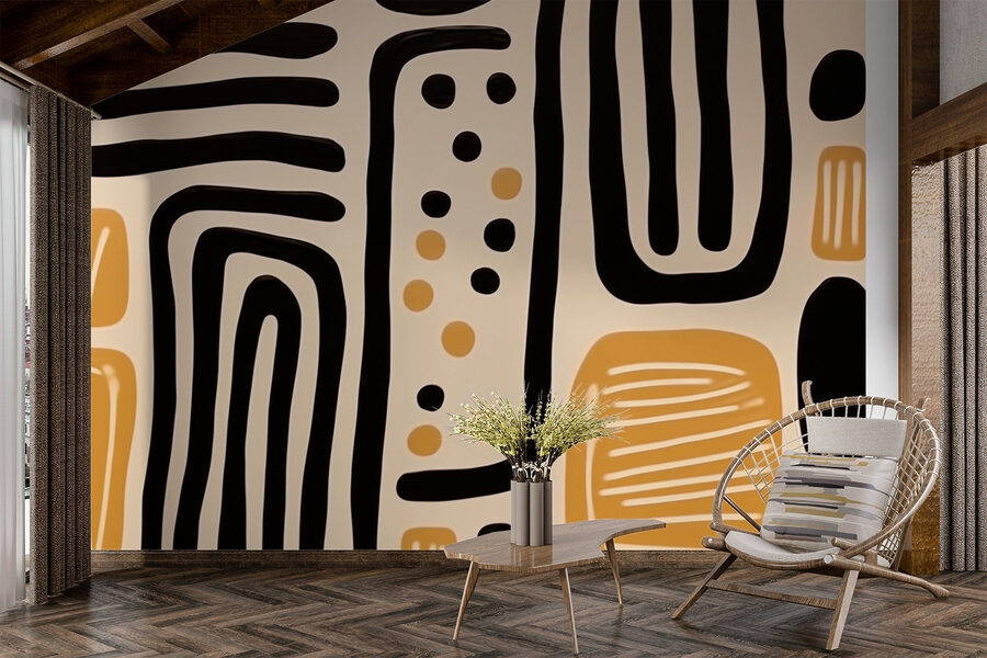 Motifs artistiques dans des tons chauds