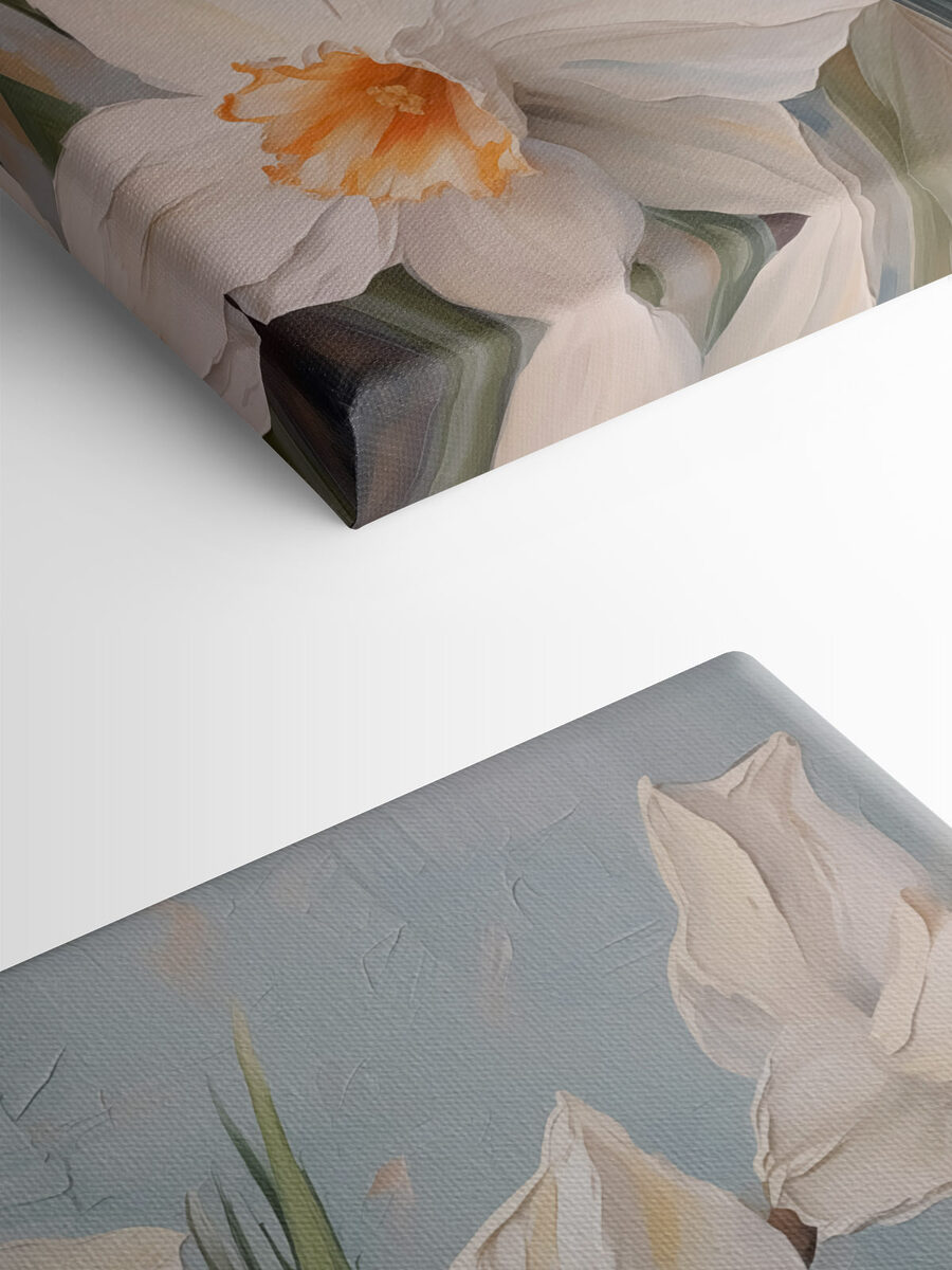 Peinture de fleurs blanches