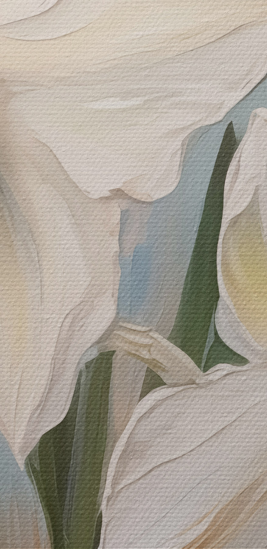Peinture de fleurs blanches