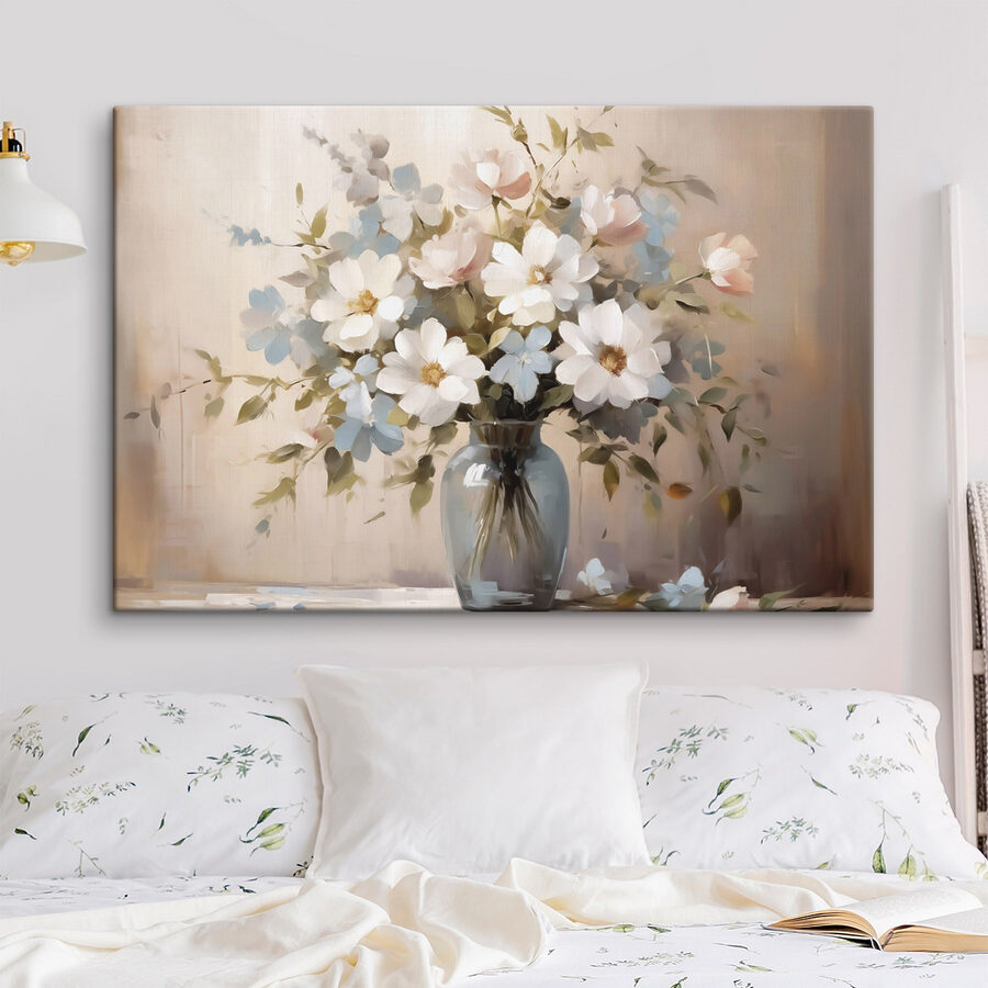 Painting of flowers in a vase Painting of flowers in a vase
