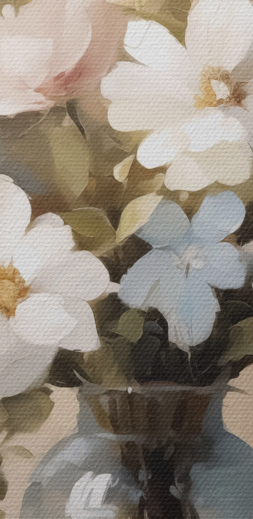Painting of flowers in a vase Painting of flowers in a vase