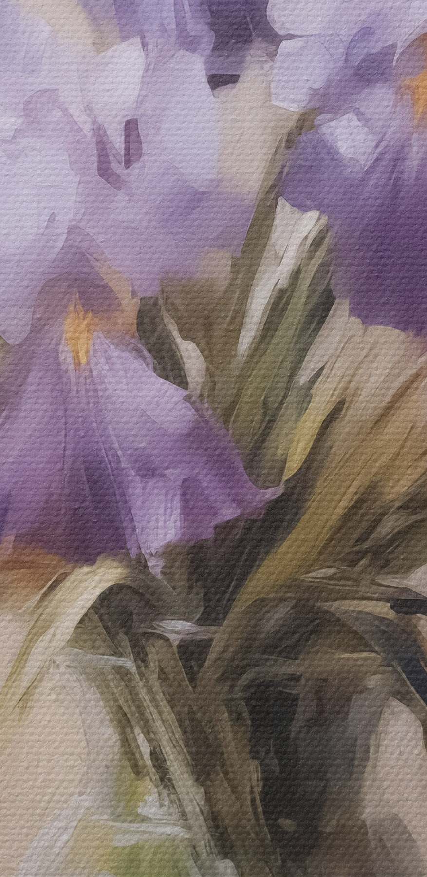 Peinture de fleurs violettes dans un vase Peinture de fleurs violettes dans un vase