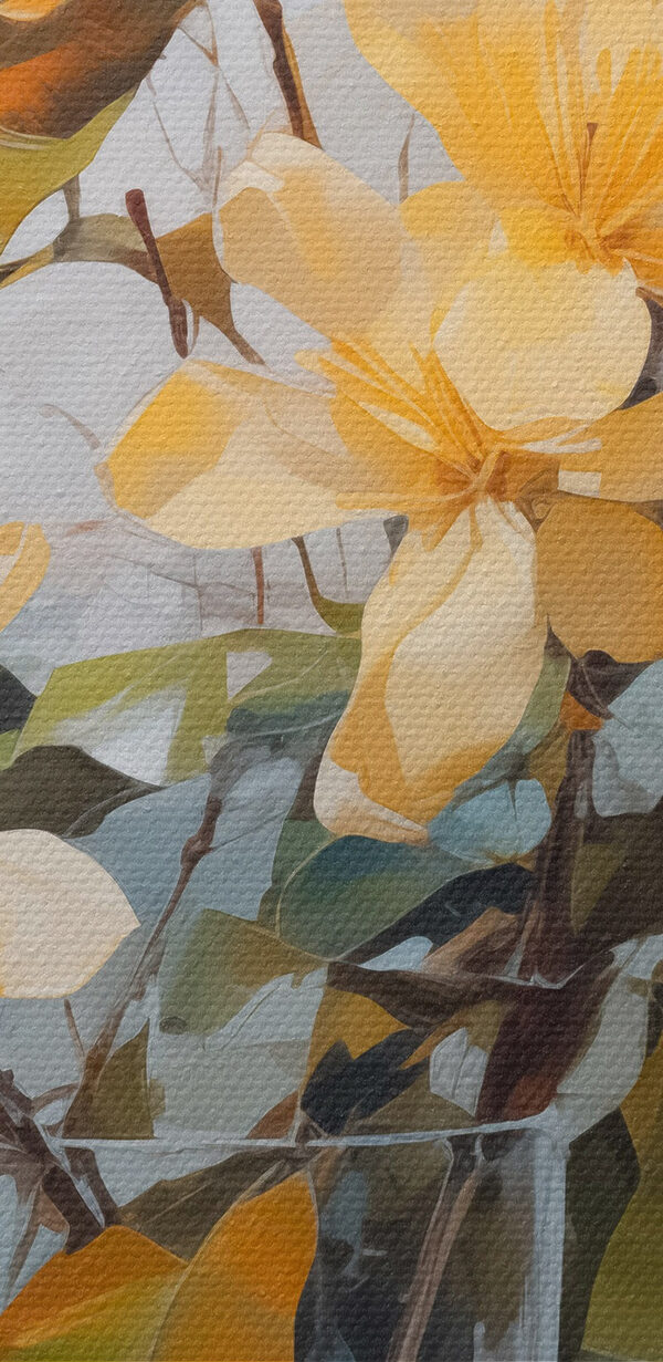 Fleurs jaunes dans un vase en verre Fleurs jaunes dans un vase en verre