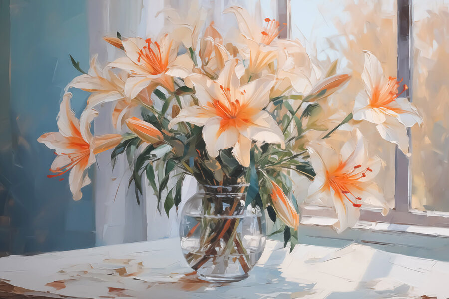 Vase de fleurs sur une table