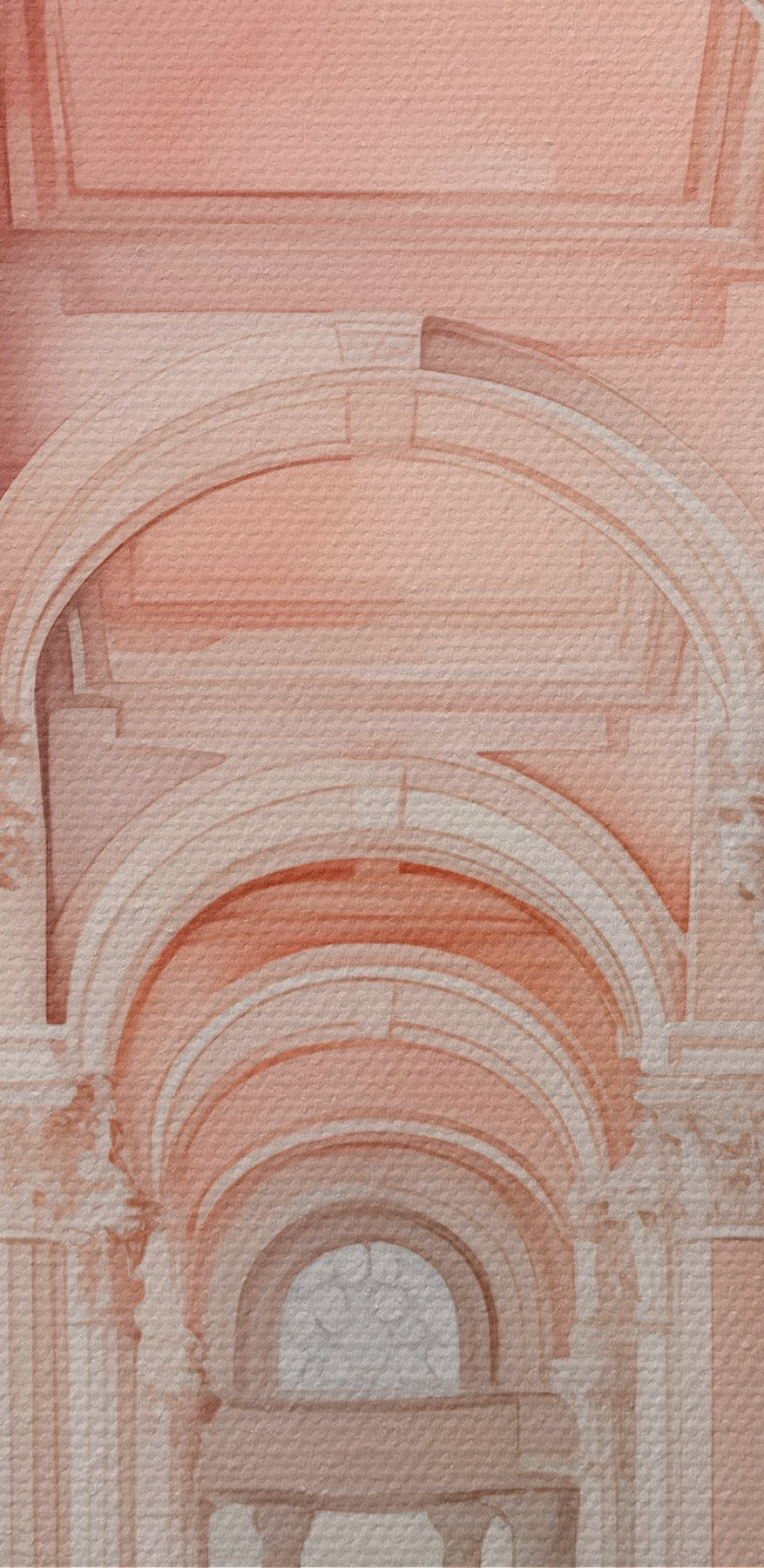 Long couloir avec colonnes