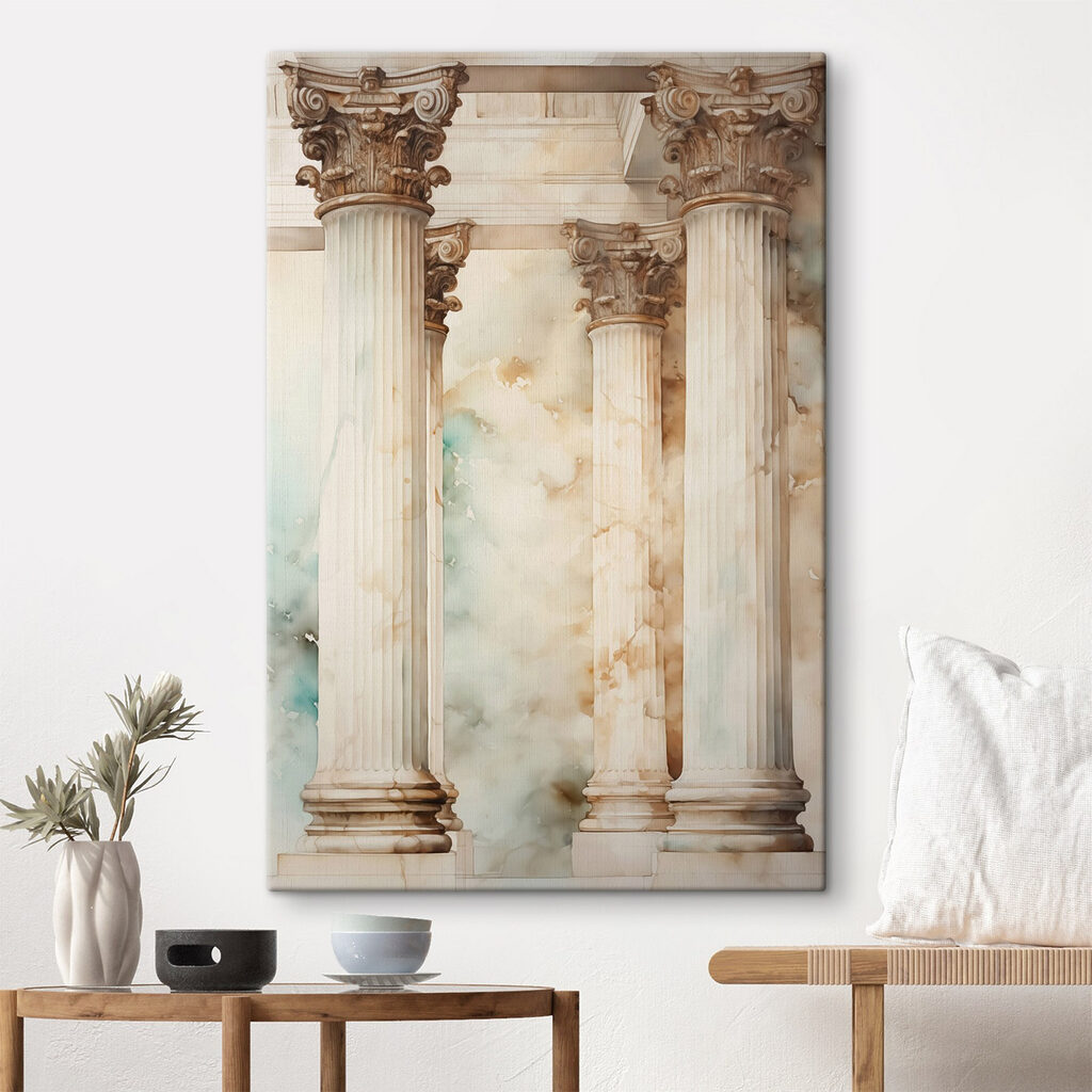 Group of white pillars