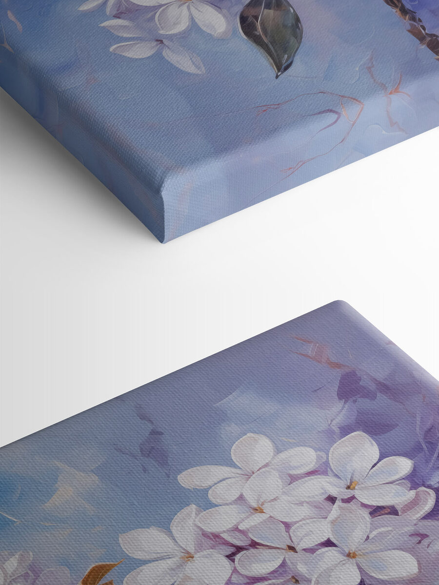 Peinture de fleurs blanches