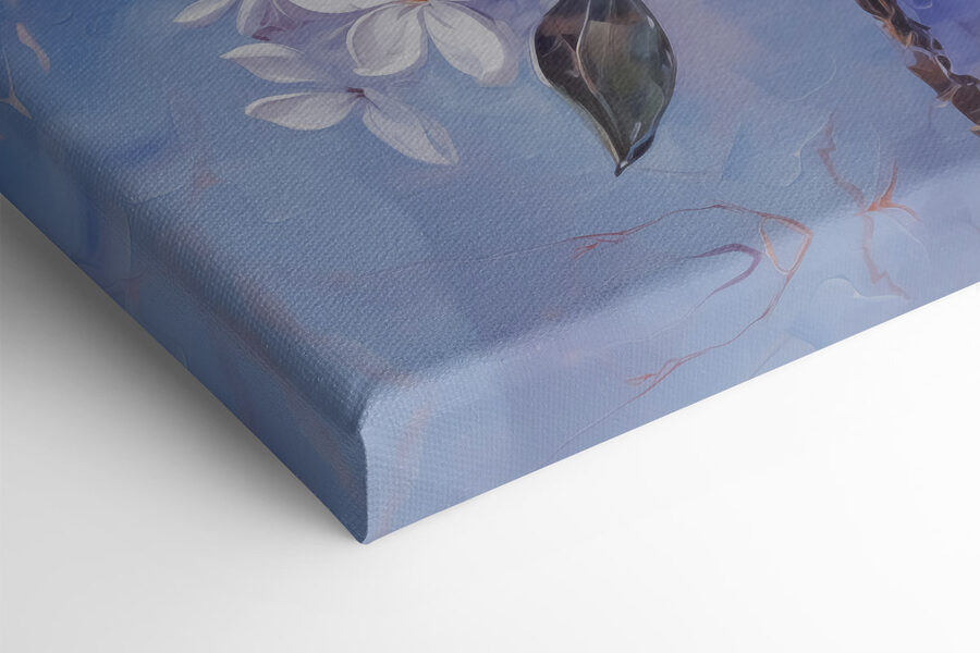Peinture de fleurs blanches