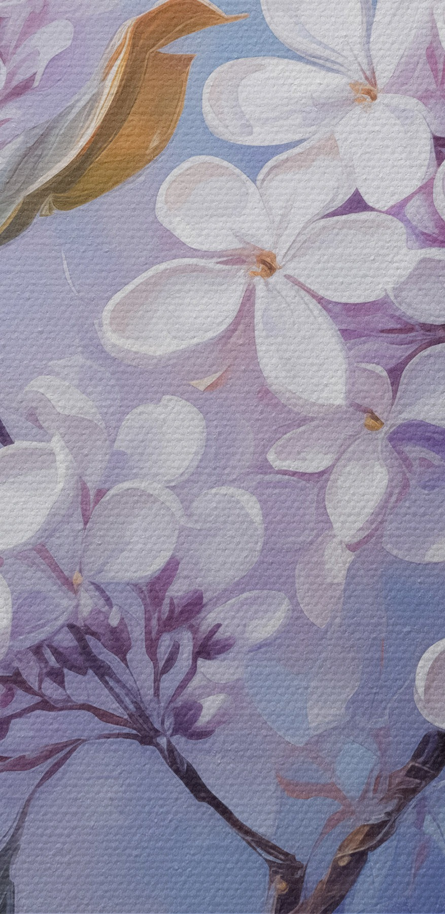 Peinture de fleurs blanches