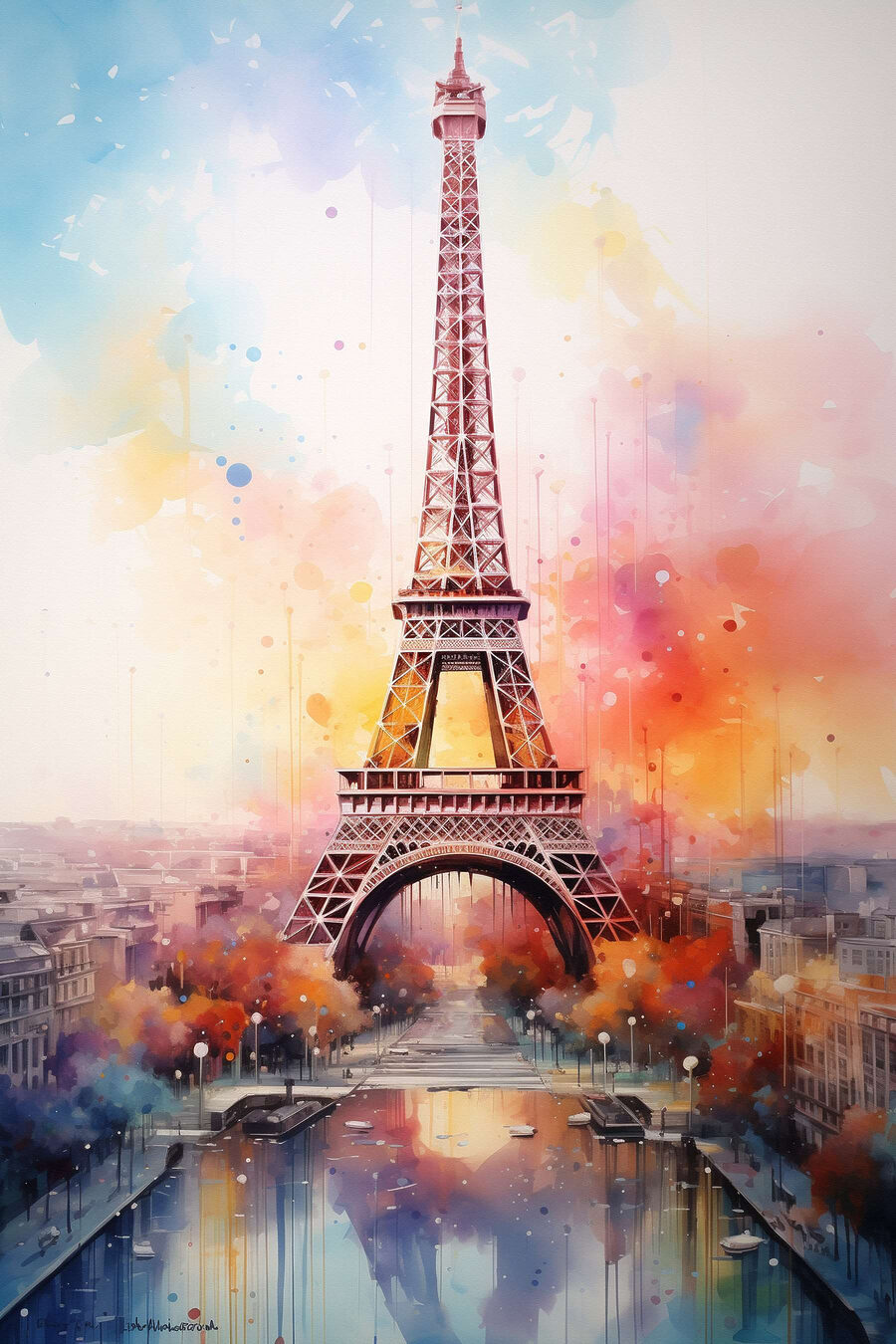 Peinture d'une tour Peinture d'une tour