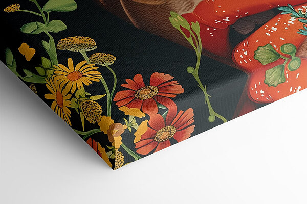 Femme avec un chapeau et des fleurs Femme avec un chapeau et des fleurs
