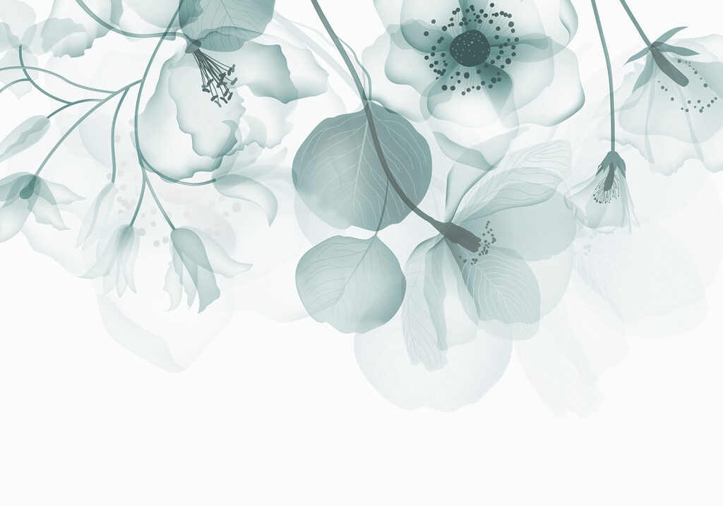 Fleurs transparentes avec feuilles Fleurs transparentes avec feuilles