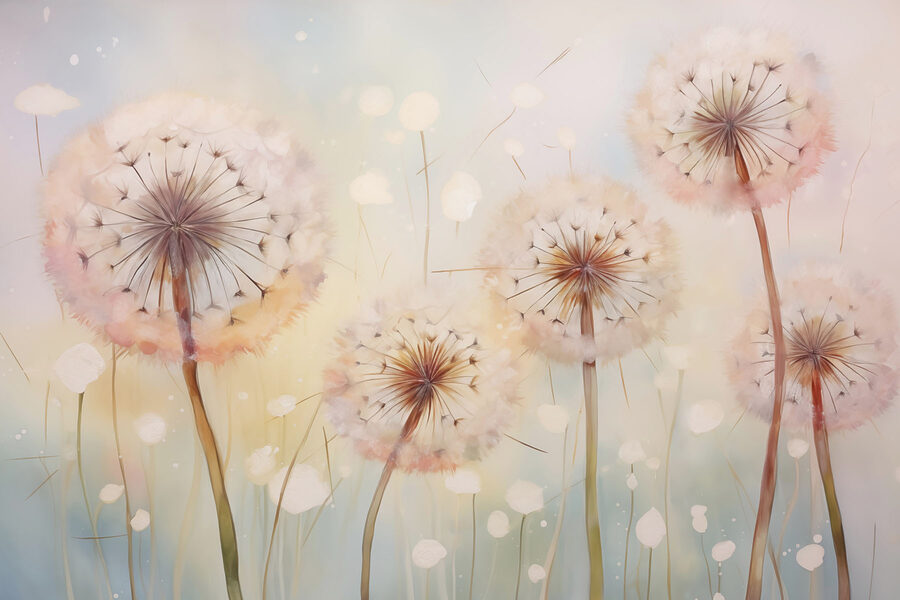 Peinture de pissenlits