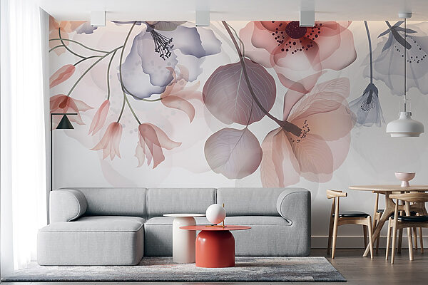 Motif floral délicat aux teintes douces Motif floral délicat aux teintes douces