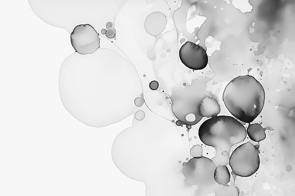 Art abstrait fluide en noir et blanc Art abstrait fluide en noir et blanc