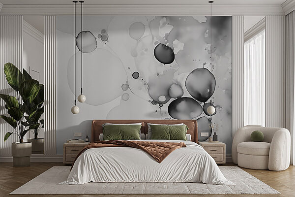 Art abstrait fluide en noir et blanc Art abstrait fluide en noir et blanc