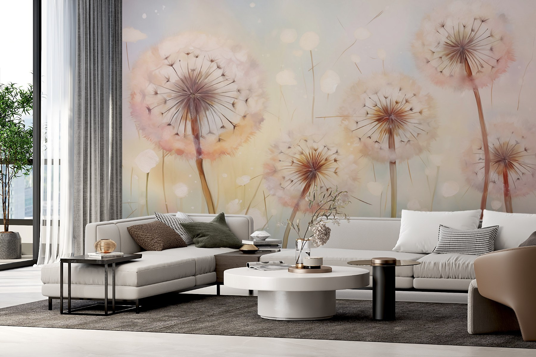 Painting of dandelions Painting of dandelions
