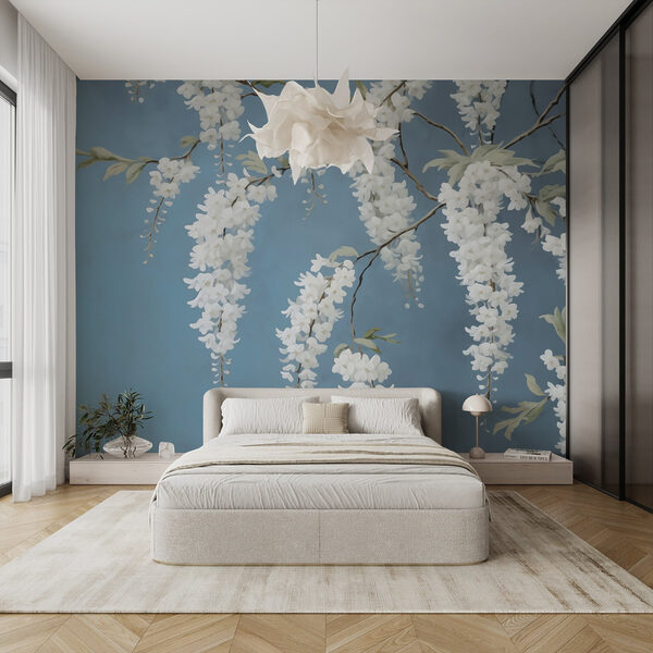 Fleurs blanches sur une branche Fleurs blanches sur une branche