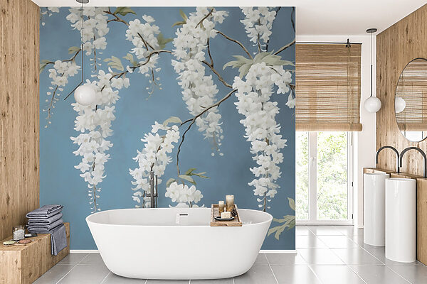 Fleurs blanches sur une branche Fleurs blanches sur une branche