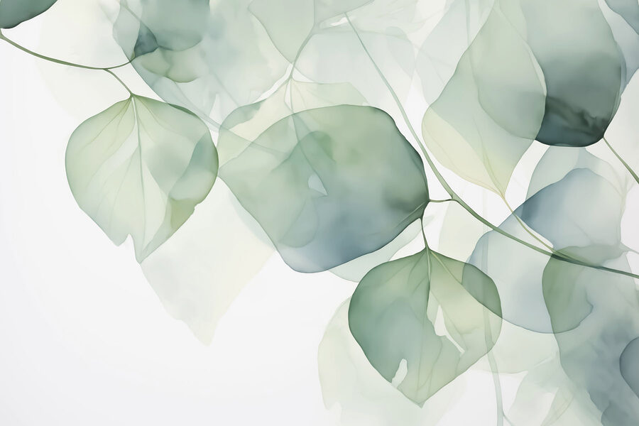 Feuilles délicates dans des tons pastel