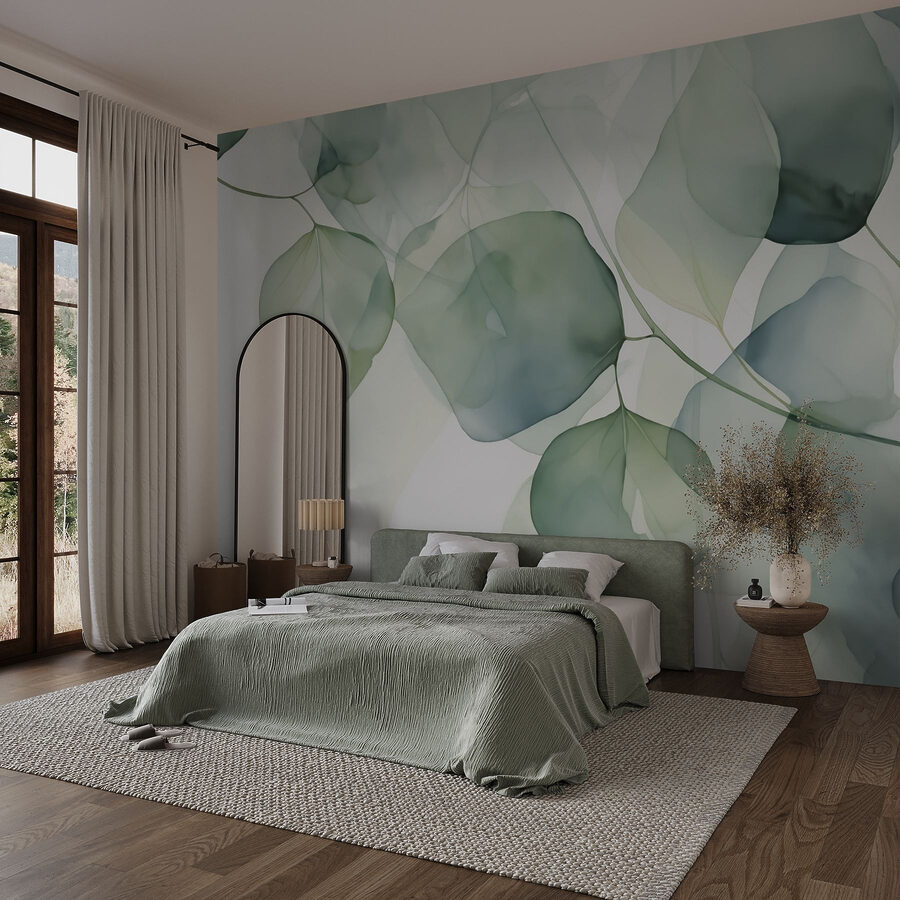 Feuilles délicates dans des tons pastel