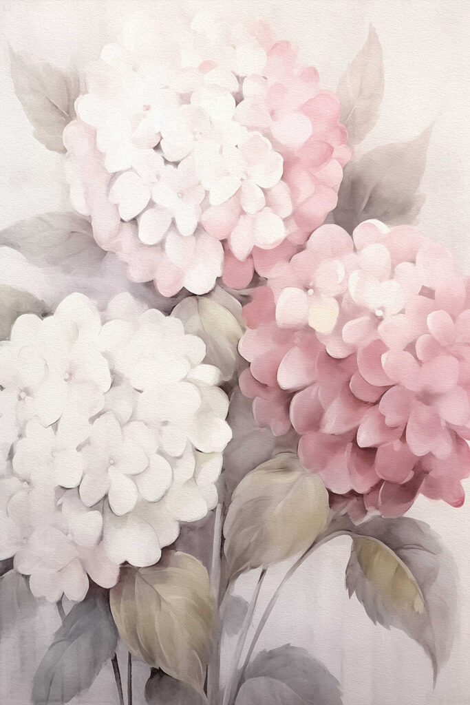 Painting of pink flowers