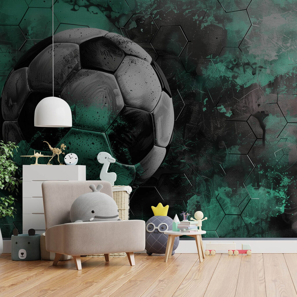 Ballon de football sur fond vert et noir w08618pir15ms 1024x1024 - Ballon de football sur fond vert et noir