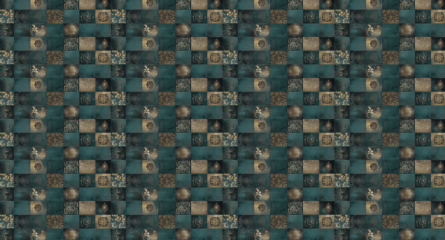 Motif de carrés et de points