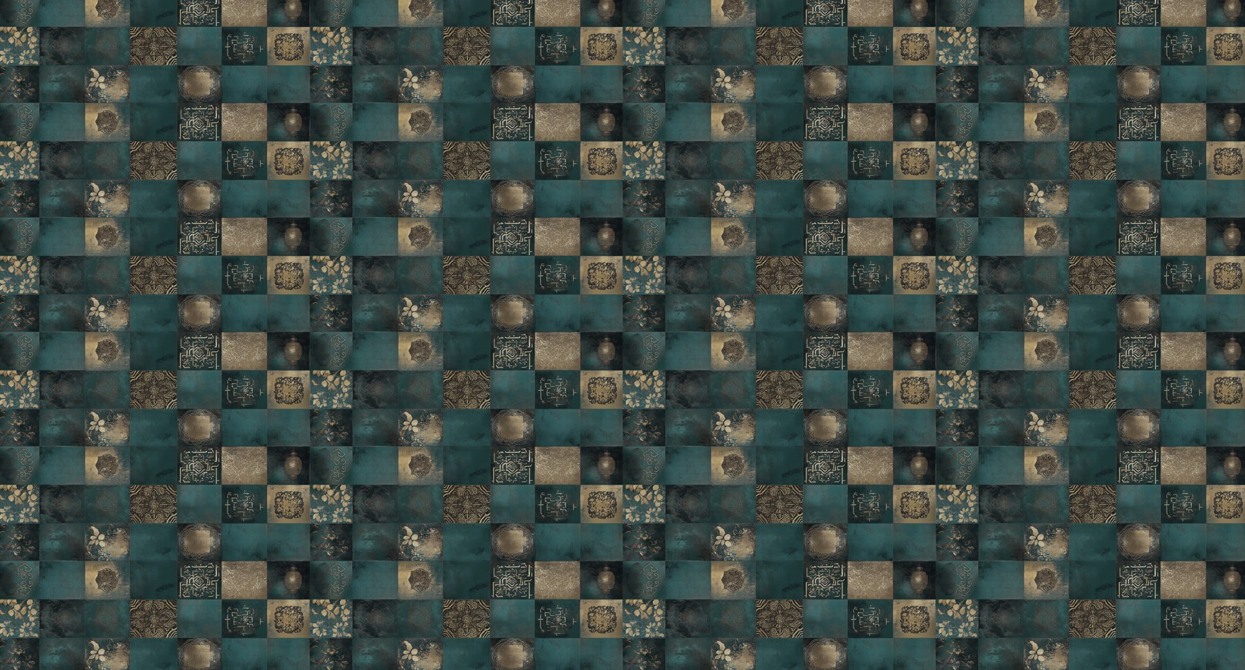 Pattern of squares and dots Pattern of squares and dots