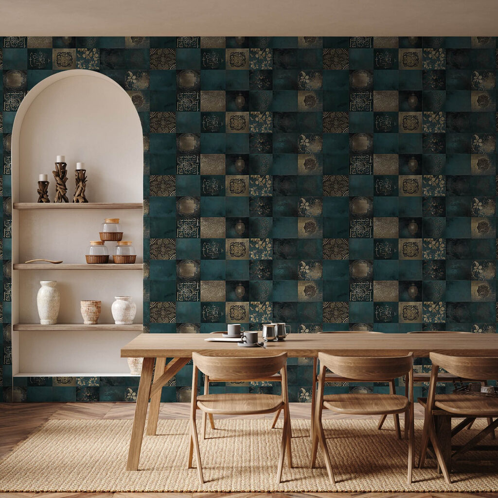 Pattern of squares and dots Pattern of squares and dots