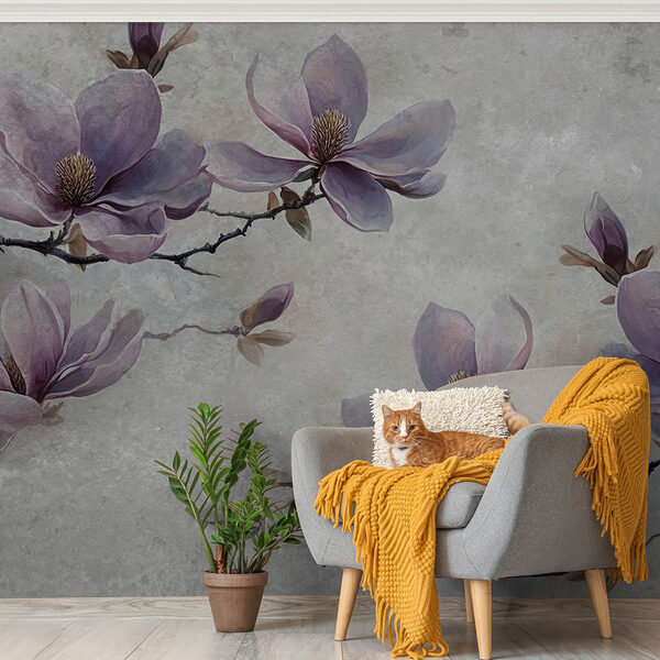 Peinture de fleurs sur une branche Peinture de fleurs sur une branche