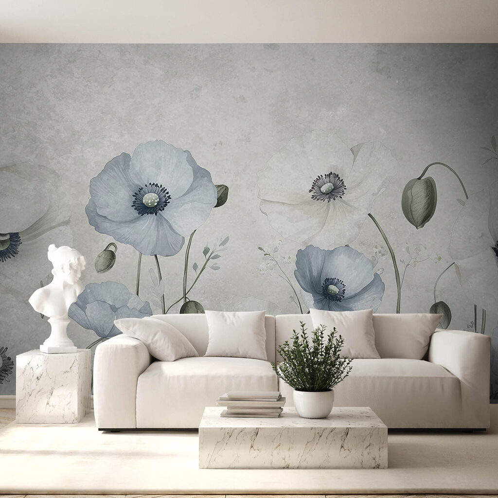 Delicate petals sway in gentle breeze