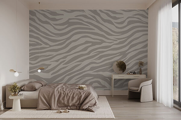 Papier peint Papier peint Motif de vagues texturées dans des tons neutres (UGS : w02751)