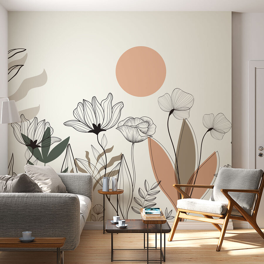 Dessin de fleurs et de feuilles