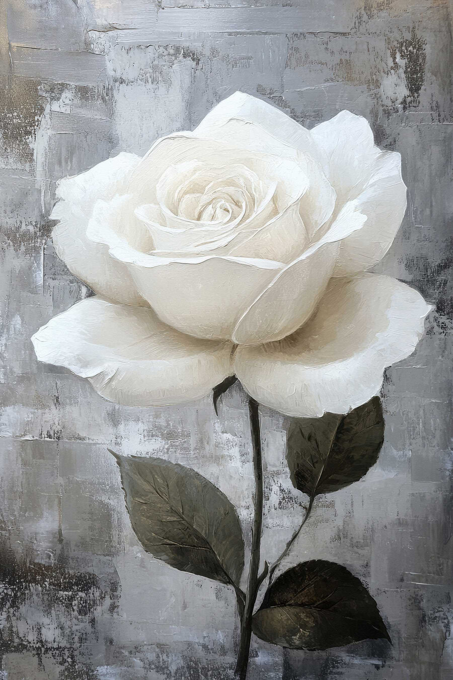 Peinture d'une rose blanche Peinture d'une rose blanche