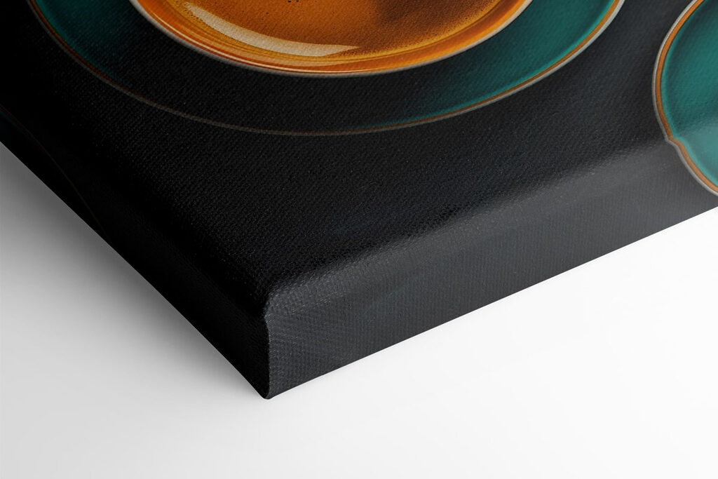 Two cups of coffee on saucers Two cups of coffee on saucers