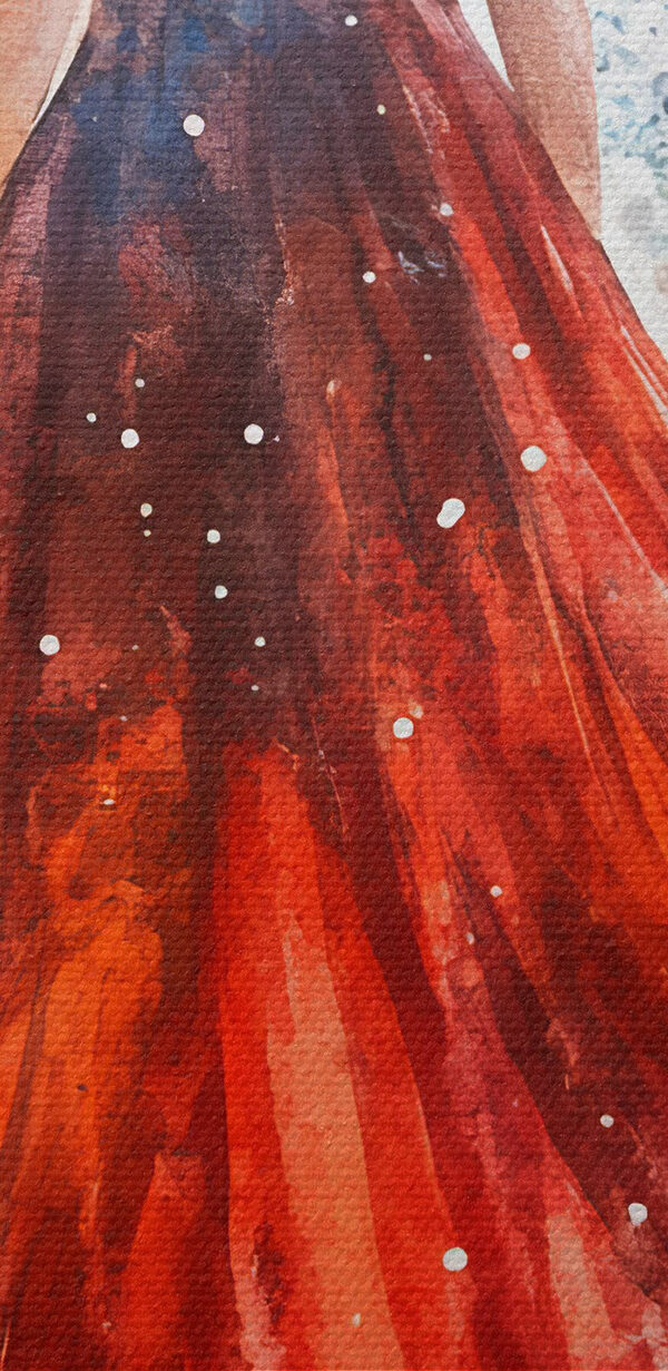 Femme en robe rouge Femme en robe rouge