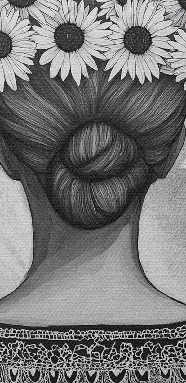 Groupe de femmes avec des fleurs dans les cheveux Groupe de femmes avec des fleurs dans les cheveux
